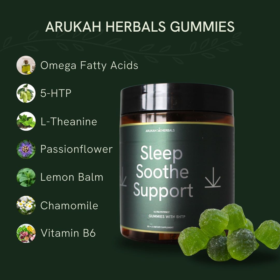 Natural Sleep, focus, Stress & Inflammation Gummies Close Up