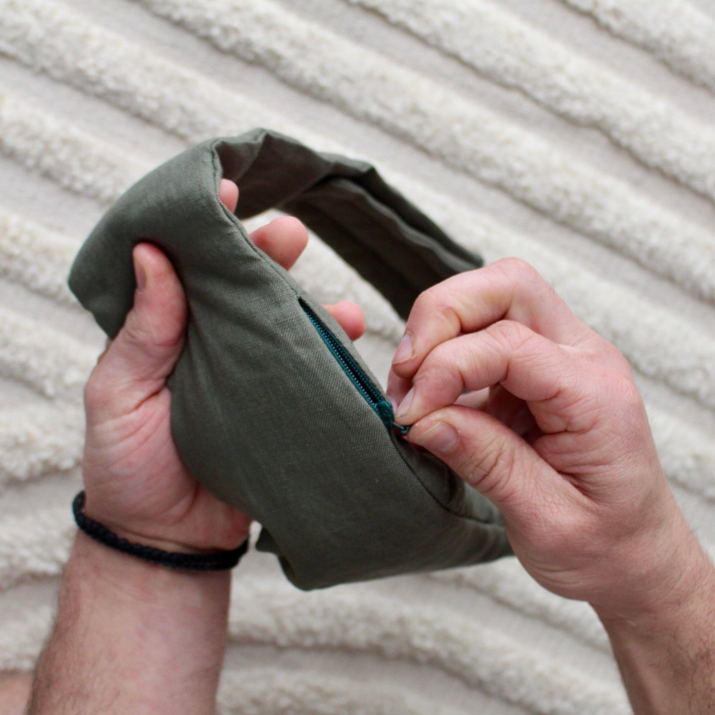 Weighted Blockout Aromatherapy Linen Eye Mask