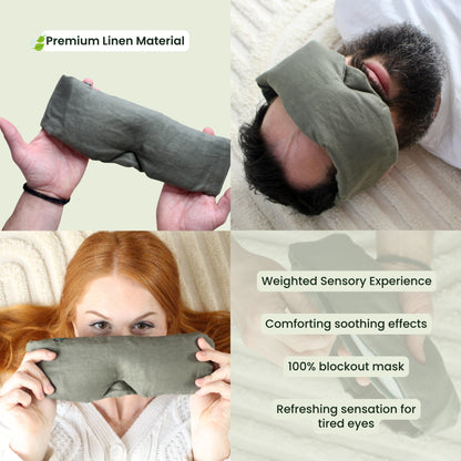 Weighted Blockout Aromatherapy Linen Eye Mask