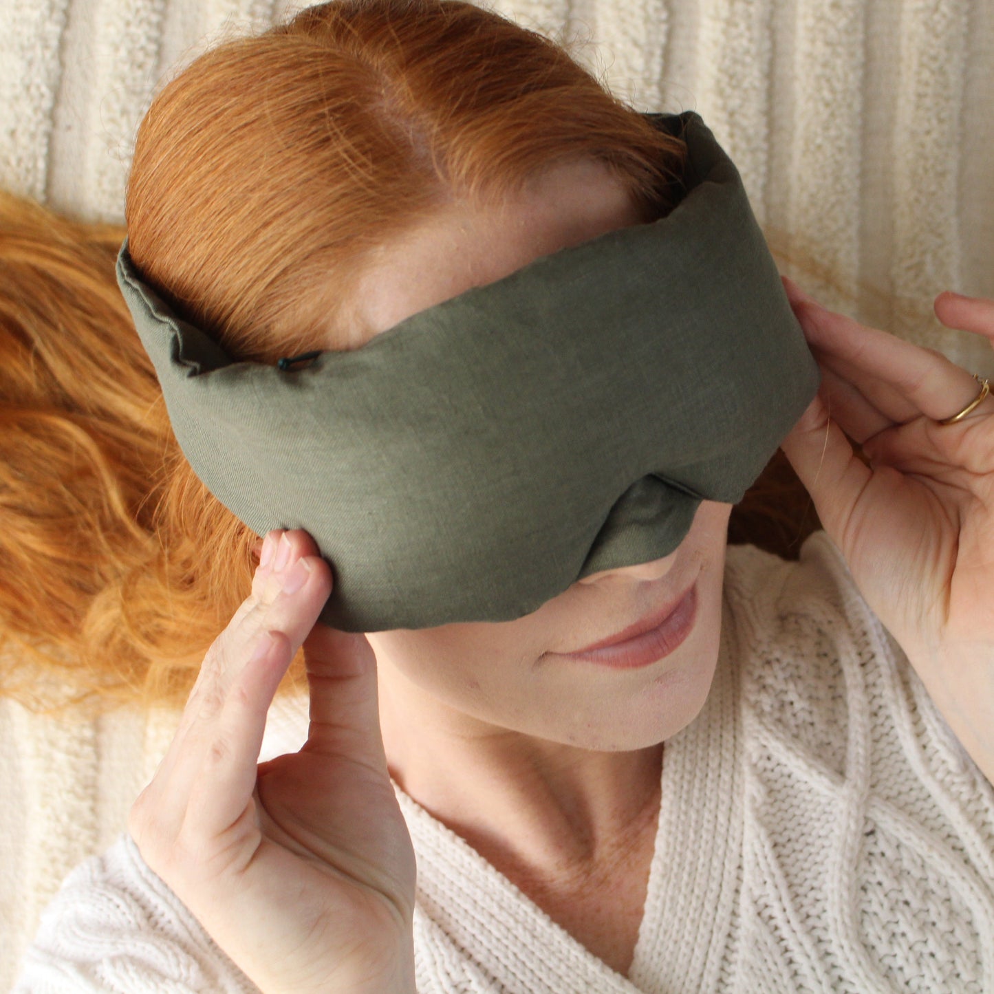 Weighted Blockout Aromatherapy Linen Eye Mask