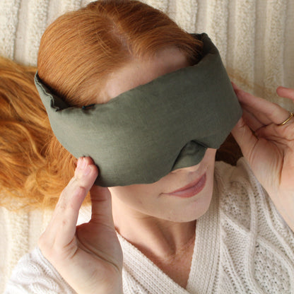 Weighted Blockout Aromatherapy Linen Eye Mask